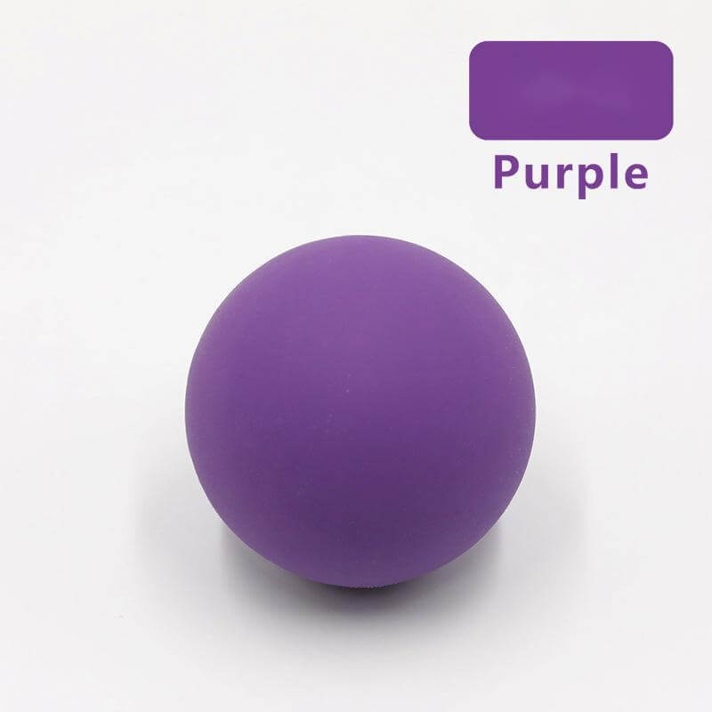 Silicone single ball Fascia ball massage ball in vibrant purple color, perfect for fitness and health massage.