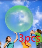 Big Inflatable Ball Children's Toy Elastic Ball Water Ball Bubble Ball Inflatable Ball with kids playing outdoors.