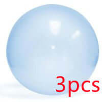 Big Inflatable Ball Children's Toy Elastic Ball Water Ball Bubble Ball Inflatable Ball, blue color, 3pcs set.