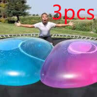 Big Inflatable Ball Children's Toy Elastic Ball Water Ball Bubble Ball Inflatable Ball in vibrant colors on trampoline.