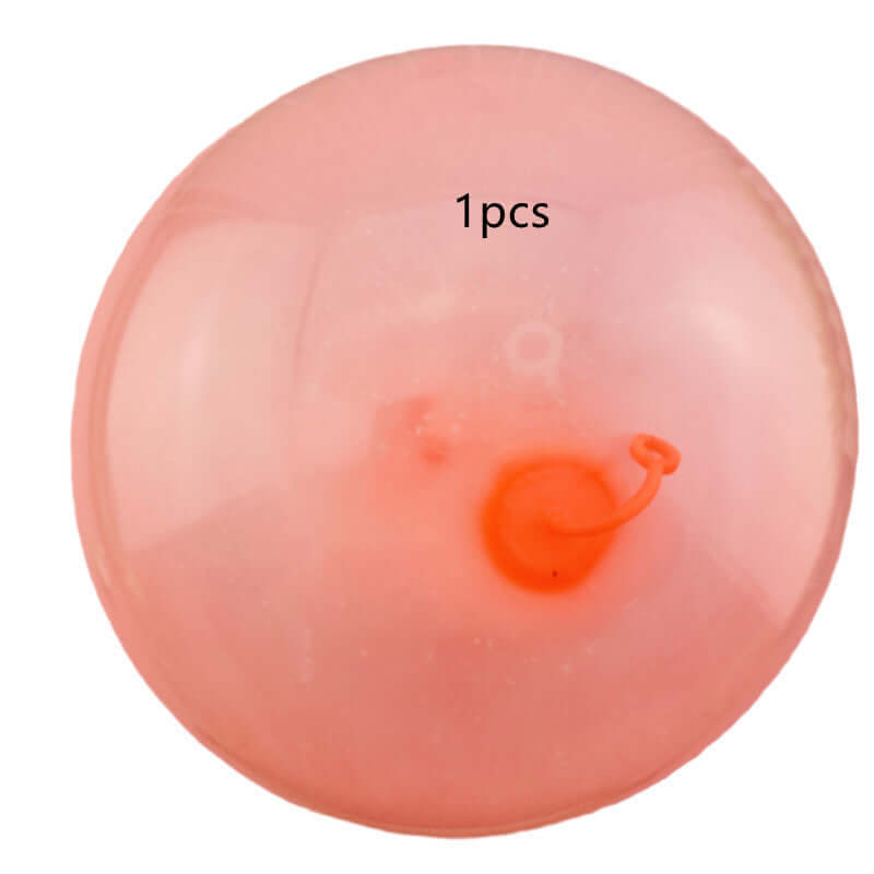 Big Inflatable Ball Children's Toy Elastic Ball Water Ball Bubble Ball Inflatable Ball in pink color with clear surface