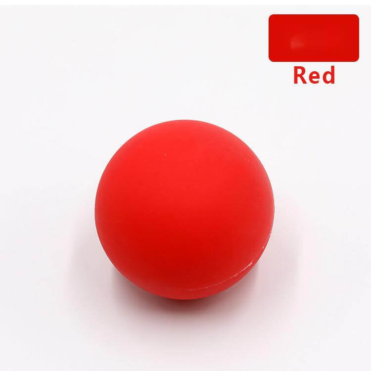 Silicone single ball Fascia ball massage ball in red color, made of silicone, 63MM diameter for fitness and health massage.