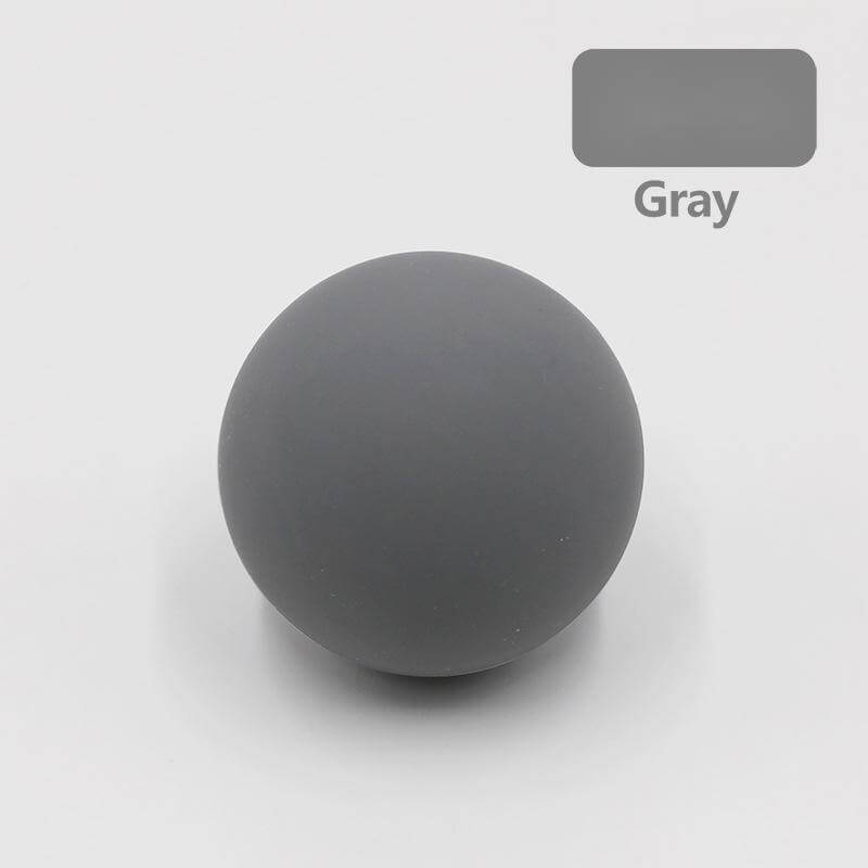 Silicone single ball Fascia ball massage ball in gray color for fitness and health massage.