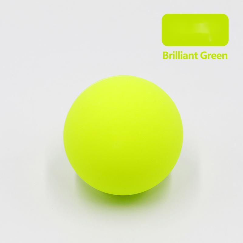 Silicone single ball Fascia ball massage ball in brilliant green color, fitness and health massage equipment.