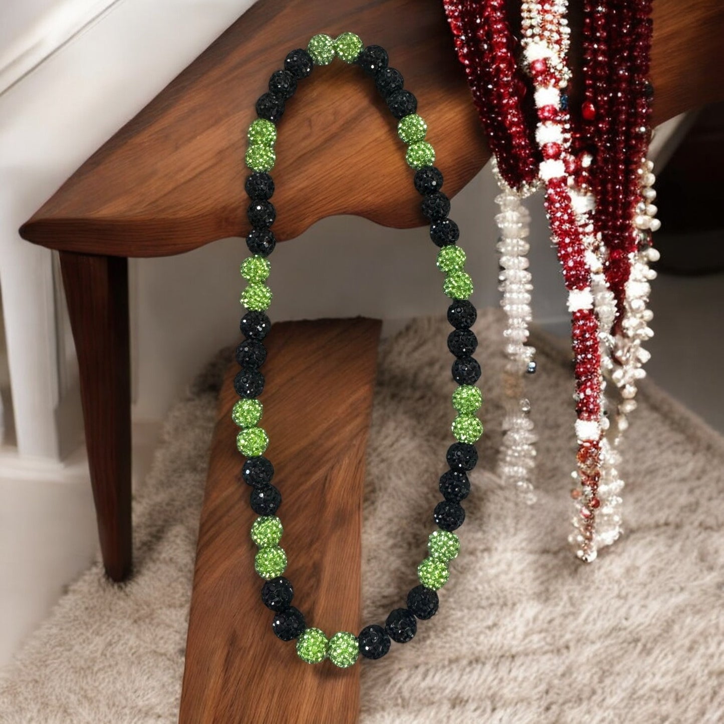 Outfield Green 16" Unisex Baseball Necklace