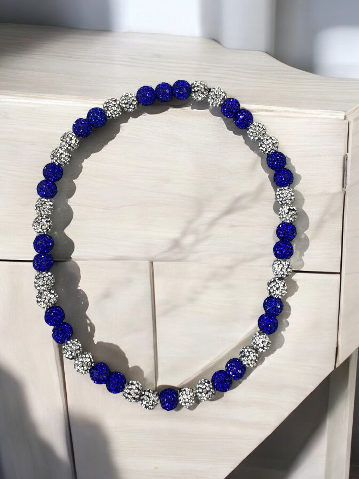 Curveball Blue 16" Unisex Baseball Necklace