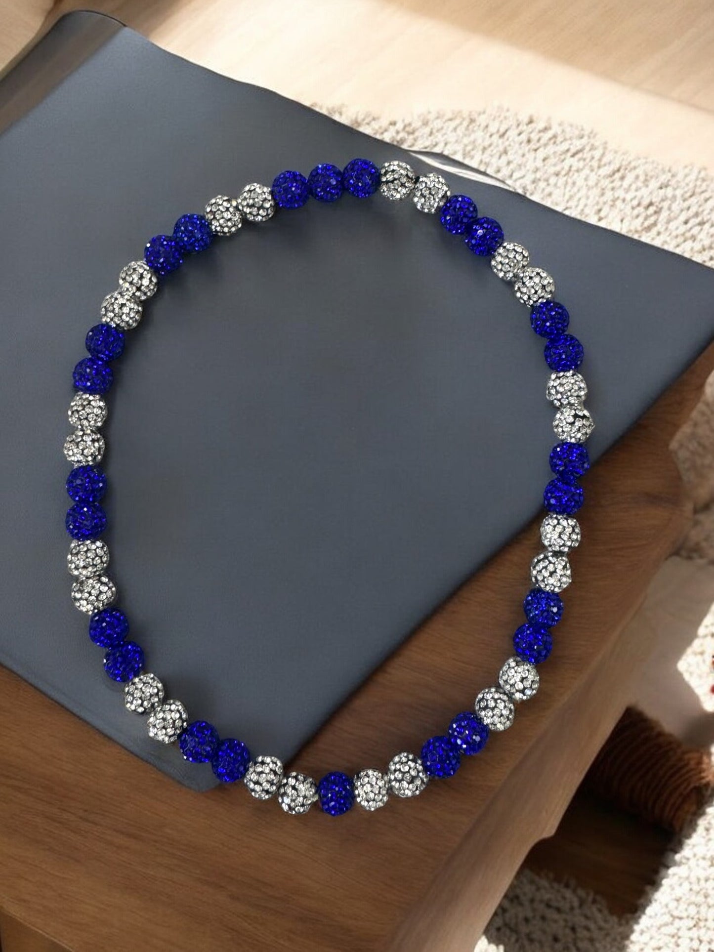 Curveball Blue 16" Unisex Baseball Necklace