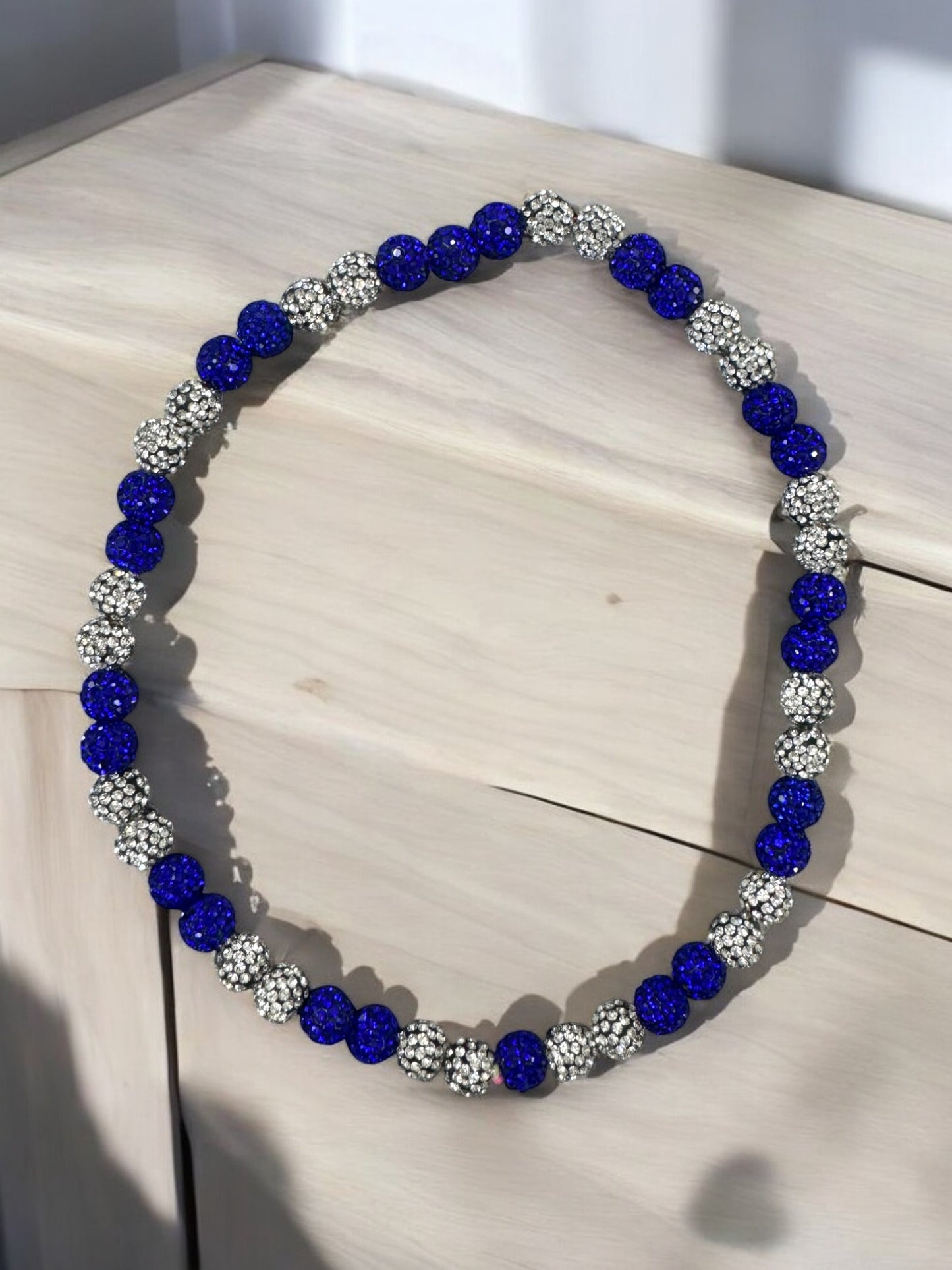 Curveball Blue 16" Unisex Baseball Necklace