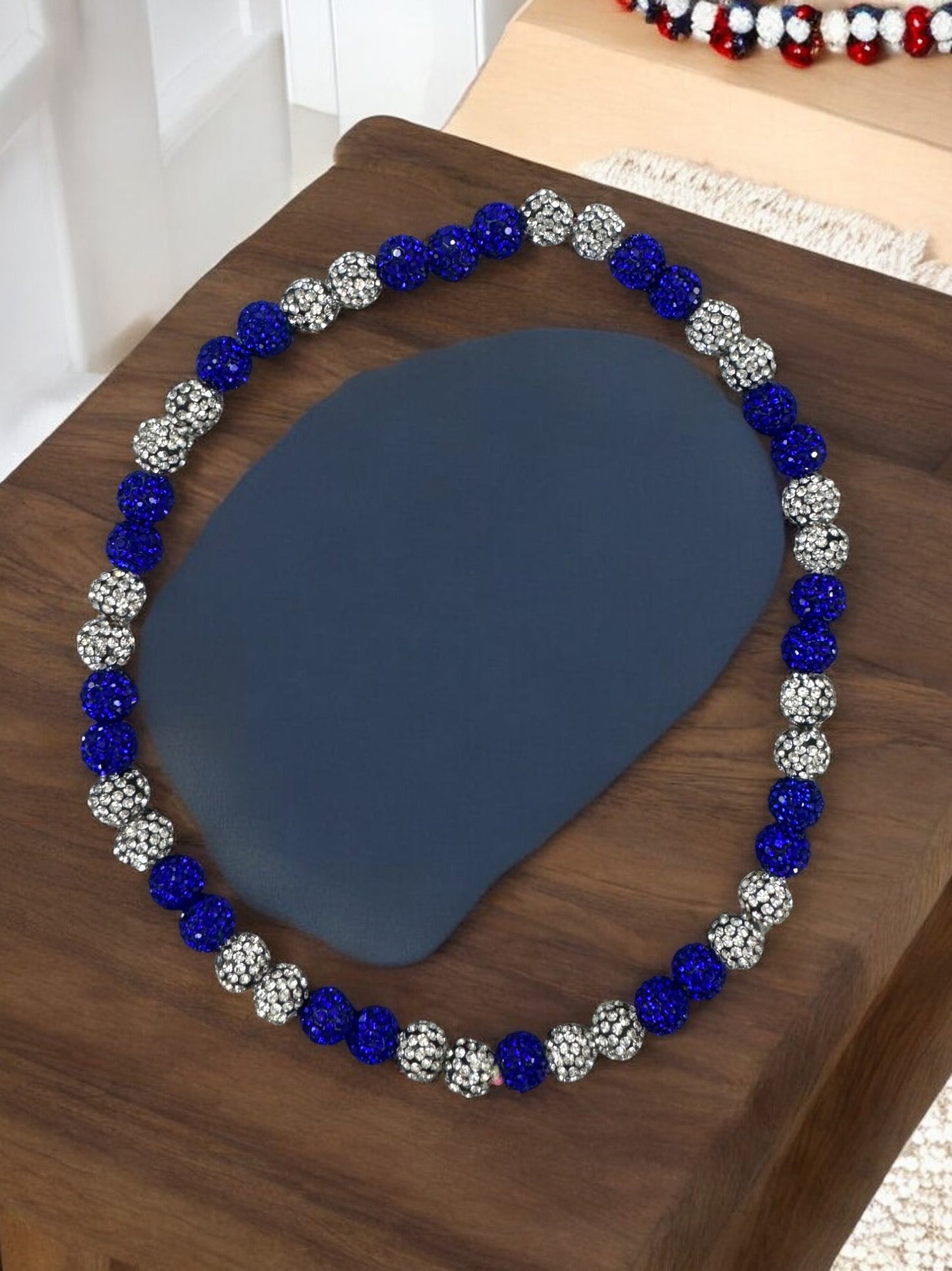 Curveball Blue 16" Unisex Baseball Necklace