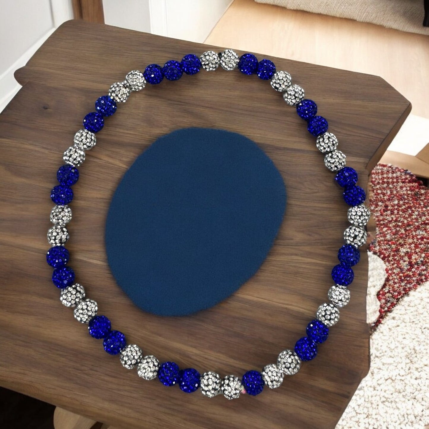 Curveball Blue 16" Unisex Baseball Necklace
