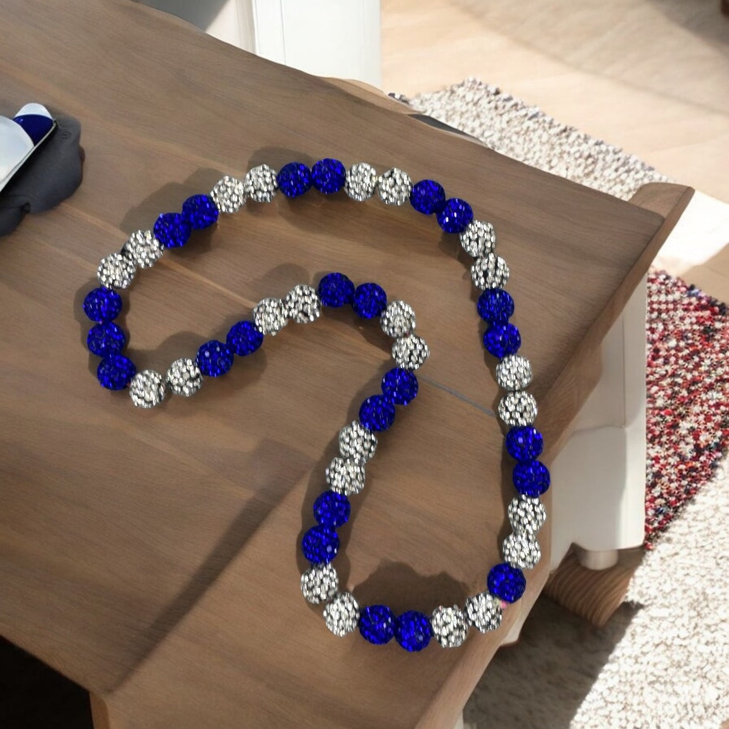 Curveball Blue 16" Unisex Baseball Necklace