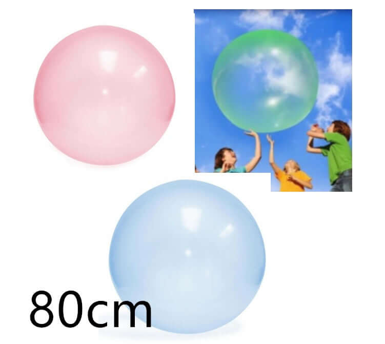 Big Inflatable Ball Children's Toy Elastic Ball Water Ball Bubble Ball Inflatable Ball in pink and blue, ideal for kids' parties.