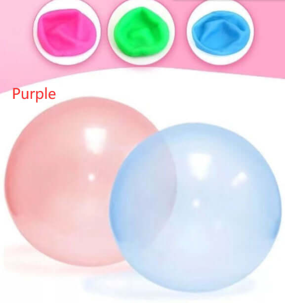 Big Inflatable Ball Children's Toy Elastic Ball Water Ball Bubble Ball Inflatable Ball in pink and blue.