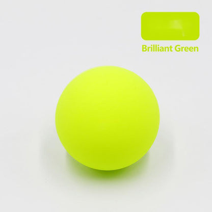 Silicone single ball Fascia ball massage ball in brilliant green color, fitness and health massage equipment.