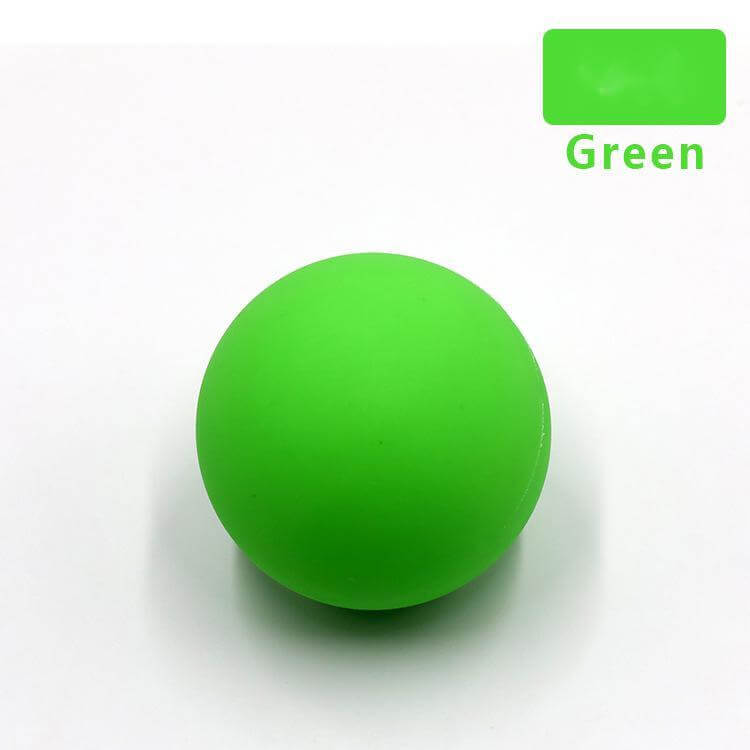 Silicone single ball Fascia ball massage ball in vibrant green color for fitness and health massage.