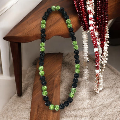 Outfield Green  16" Unisex Baseball Necklace