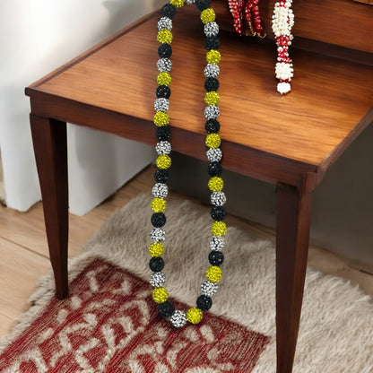 Home Plate Black Yellow 16"  Baseball Necklace
