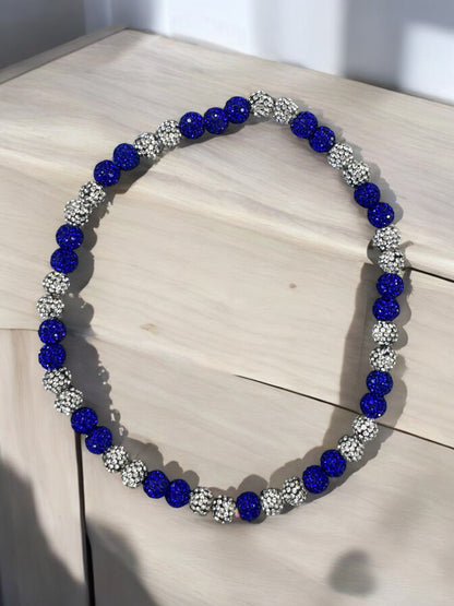 Curveball Blue  16" Unisex Baseball Necklace