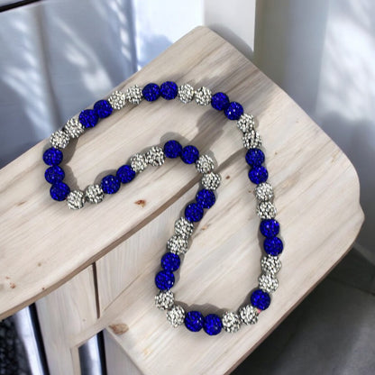 Curveball Blue  16" Unisex Baseball Necklace