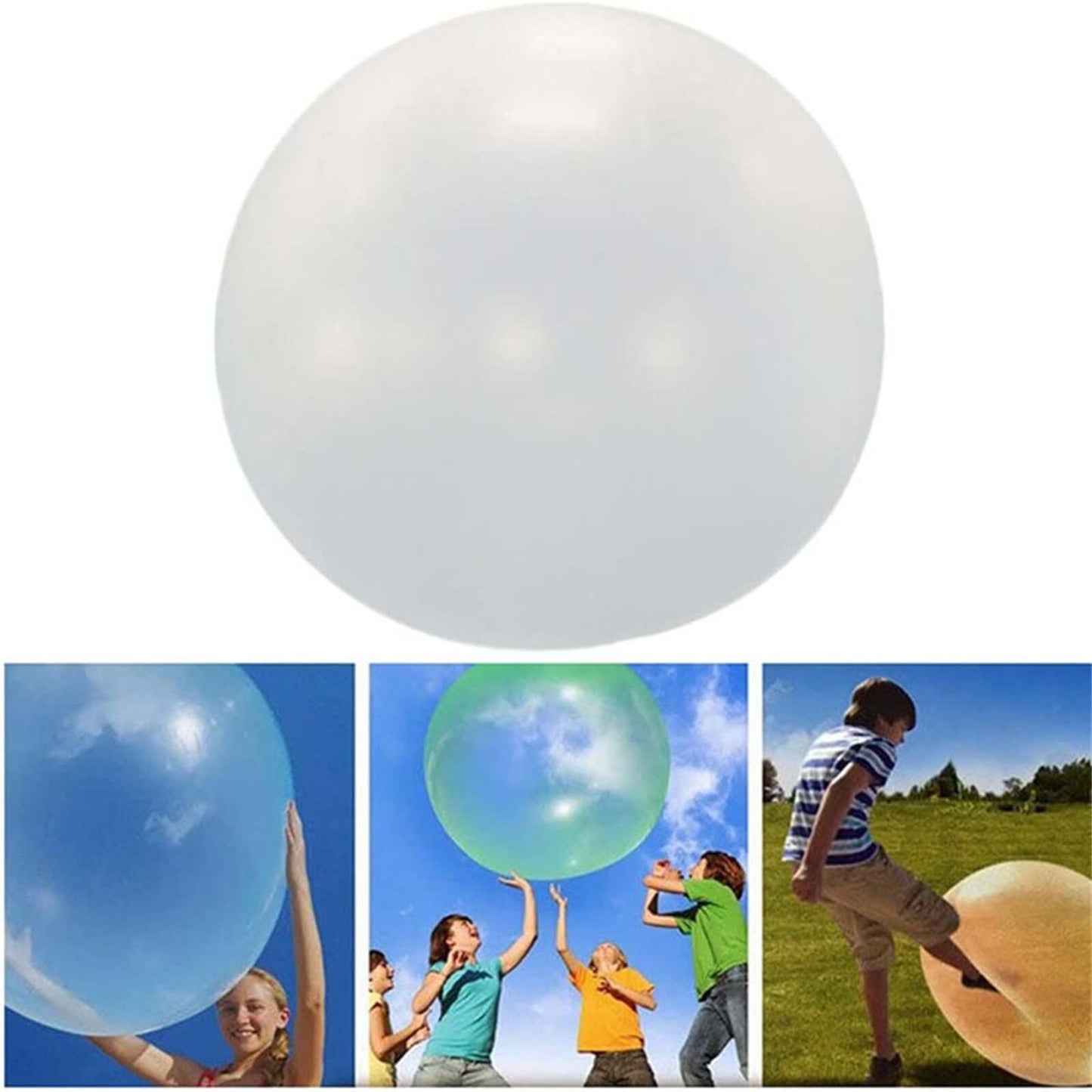 Big Inflatable Ball Children's Toy Elastic Ball Water Ball Bubble Ball Inflatable Ball in various colors and sizes.