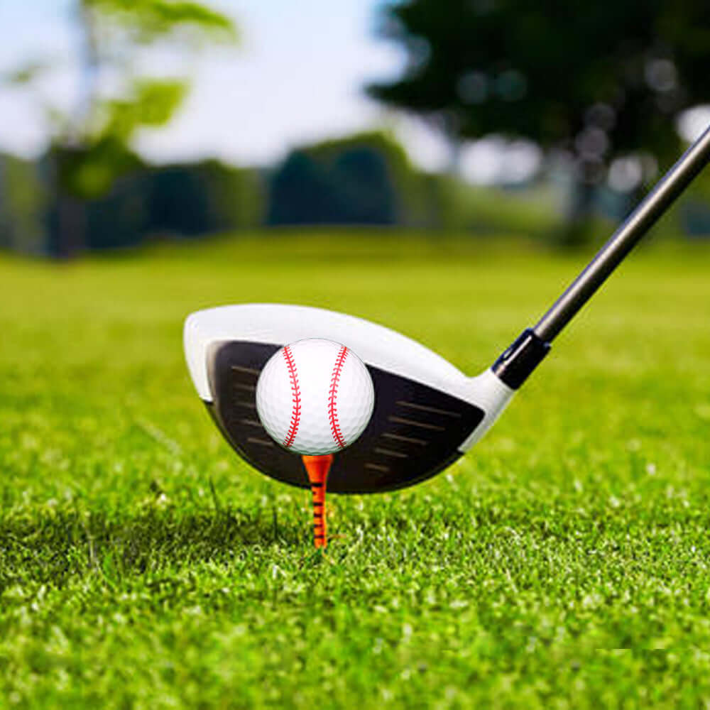Golf Practice Ball Game Ball Gift Ball Sports Ball Gift Set on tee ready for practice on the green.