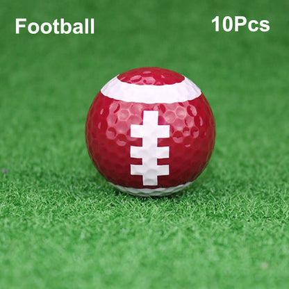 Golf Practice Ball Game Ball Gift Ball Sports Ball Gift Set in red football design, set of 10 pieces.